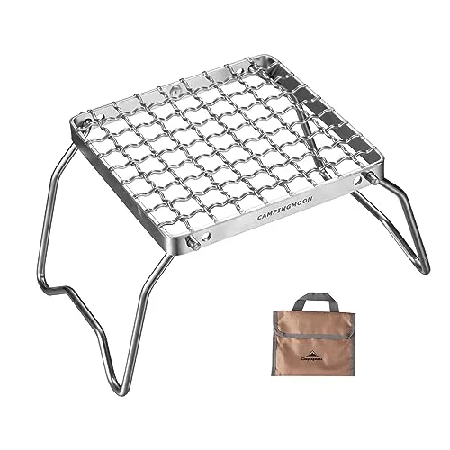 Portable Folding Camping Campfire Grill over Fire Split Stoves