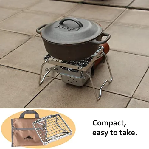 Portable Folding Camping Campfire Grill over Fire Split Stoves