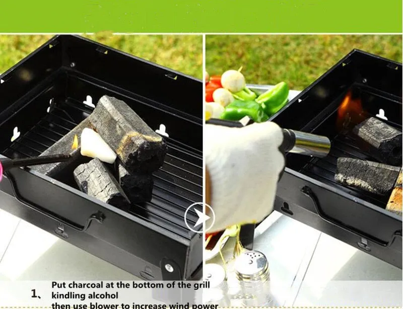 Portable Folding Charcoal BBQ Grill Austin