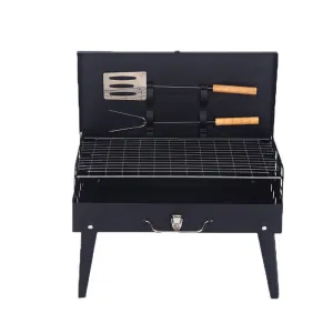 Portable Folding Steel Roast Camping Picnic Charcoal BBQ Grill Hibachi Barbecue
