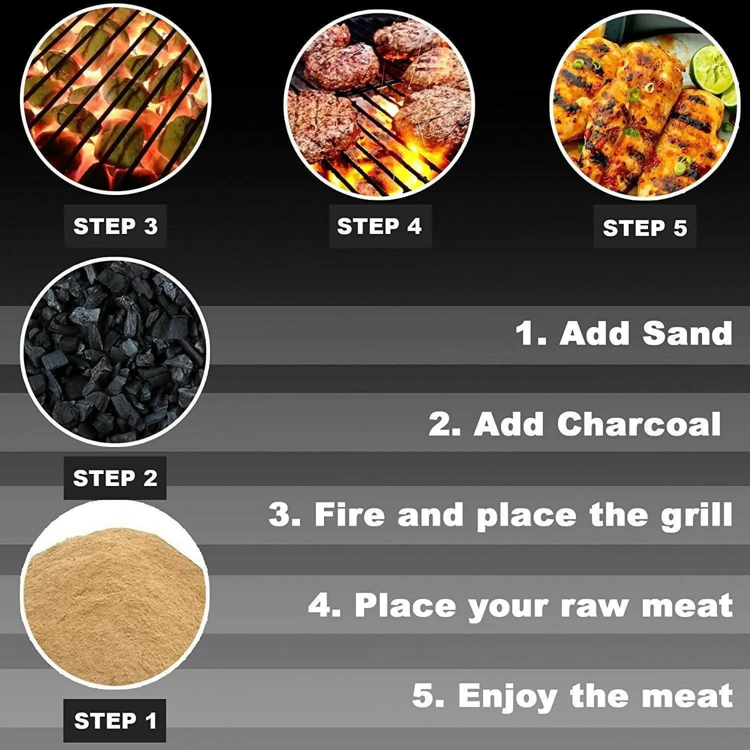 Portable Round Charcoal Grill Outdoor Tabletop Stainless Steel BBQ Folding Pot Grill Kitchen Cooking Tools