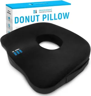 Premium Large Donut Pillow for Tailbone Pain, Seat Cushion for Tailbone Pain Relief Cushions, Hemorrhoid Pillow, Coccyx Cushion, Orthopedic Butt Pillows Post Surgery, Postpartum Pregnancy, Sciatica