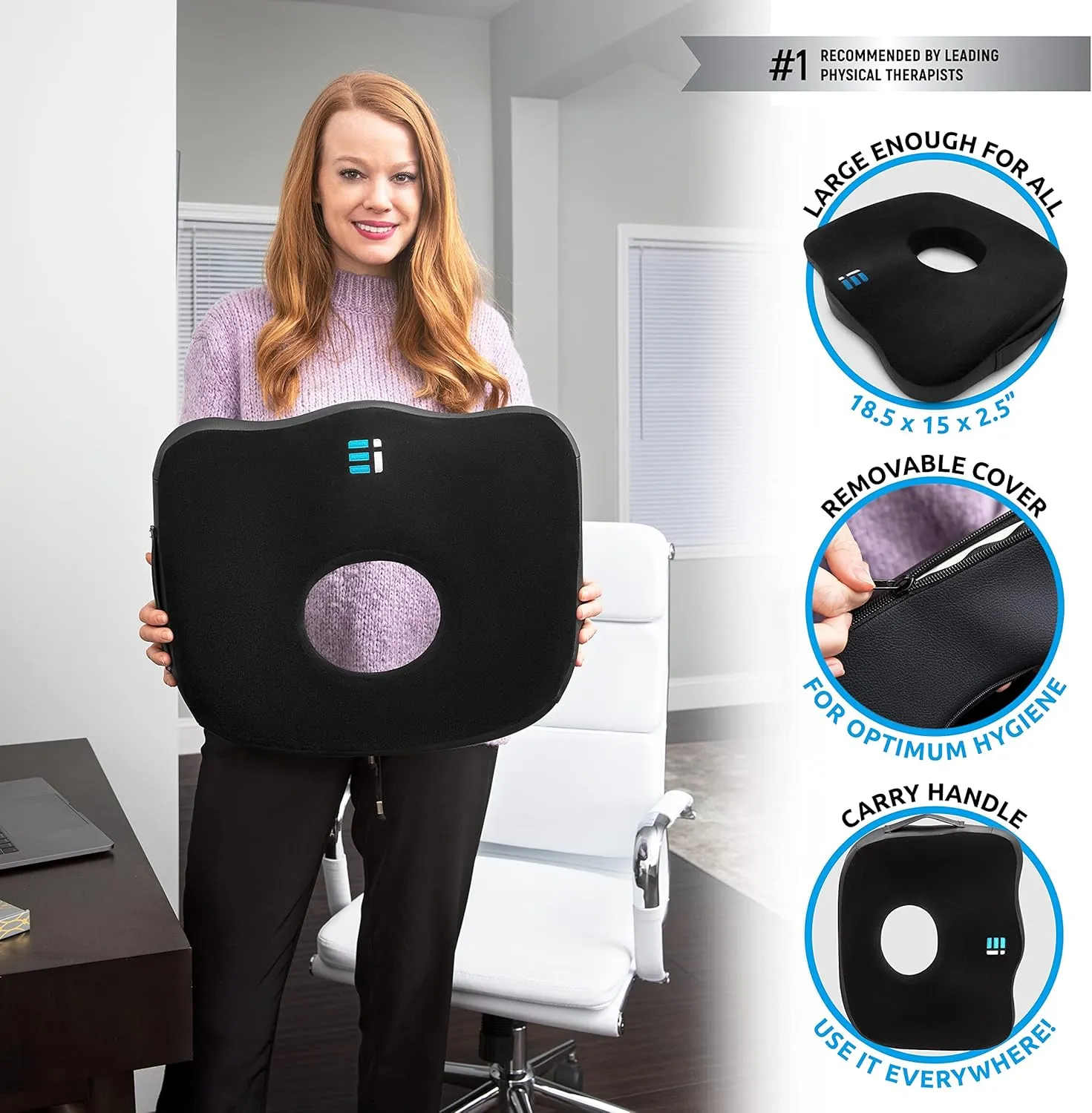 Premium Large Donut Pillow for Tailbone Pain, Seat Cushion for Tailbone Pain Relief Cushions, Hemorrhoid Pillow, Coccyx Cushion, Orthopedic Butt Pillows Post Surgery, Postpartum Pregnancy, Sciatica