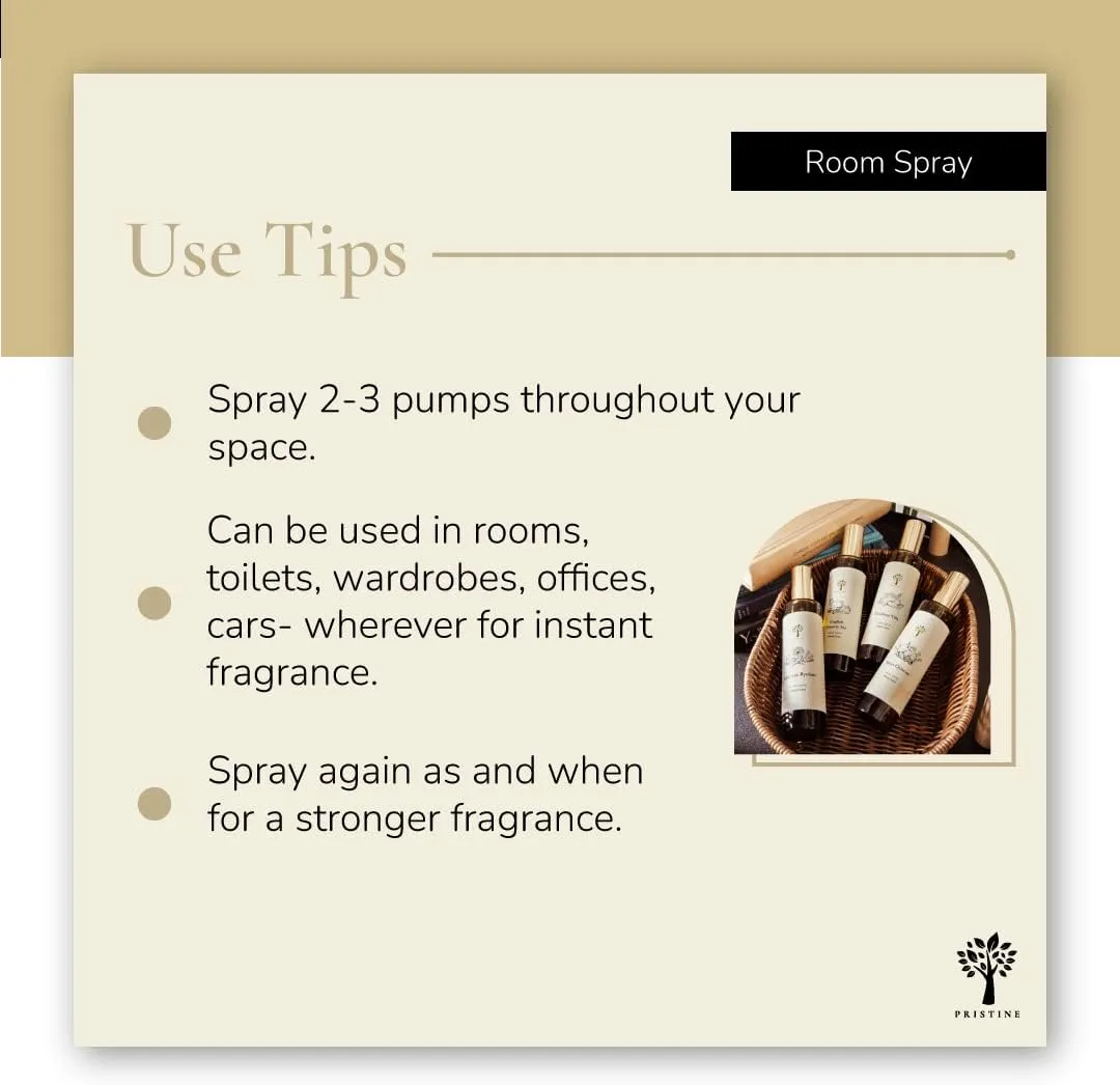 PRISTINE English Country Inn/Inspired by Ritz Carlton Linen & Room Spray Air Freshener, Made With Essential Oils, Fragrance room spray with Strawberry and Vanilla 3.4oz Pillow Spray