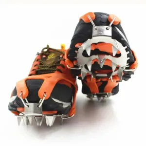 Professional 18-Stud Climbing Crampons – Anti-Slip Ice & Snow Traction Spikes
