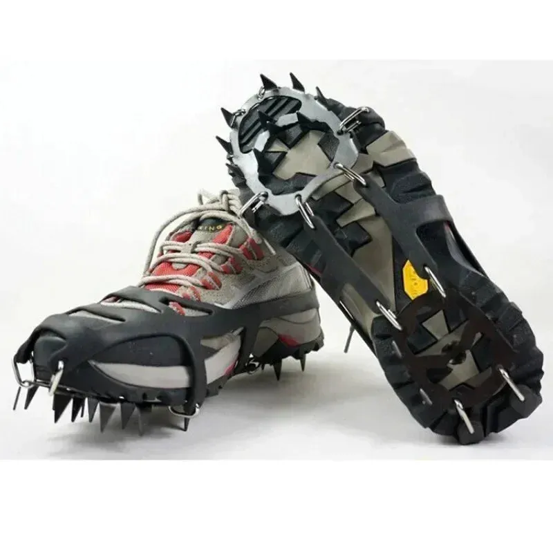 Professional 18-Stud Climbing Crampons – Anti-Slip Ice & Snow Traction Spikes