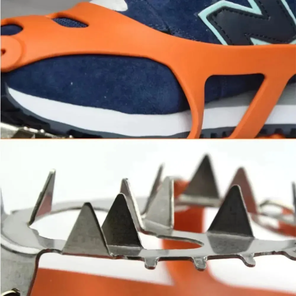 Professional 18-Stud Climbing Crampons – Anti-Slip Ice & Snow Traction Spikes