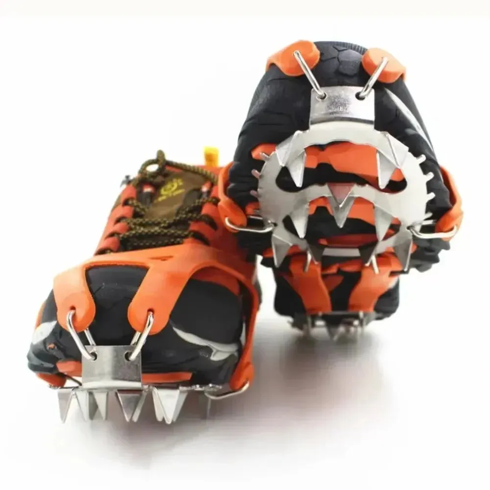 Professional 18-Stud Climbing Crampons – Anti-Slip Ice & Snow Traction Spikes