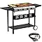 Propane Outdoor -45000 Top Fuelled, Portabl BTU Expedited shipping Griddle Gas Propane Grill-31.5 Top Inch Burners Griddle, Griddle Table Shelves with Station Side Foldable Recommended 3 Flat Gas SKOK