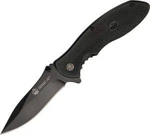 Puma SGB Pounce 3507 Black Aluminum Spring Assisted Tactical Folding Knife with Belt Clip