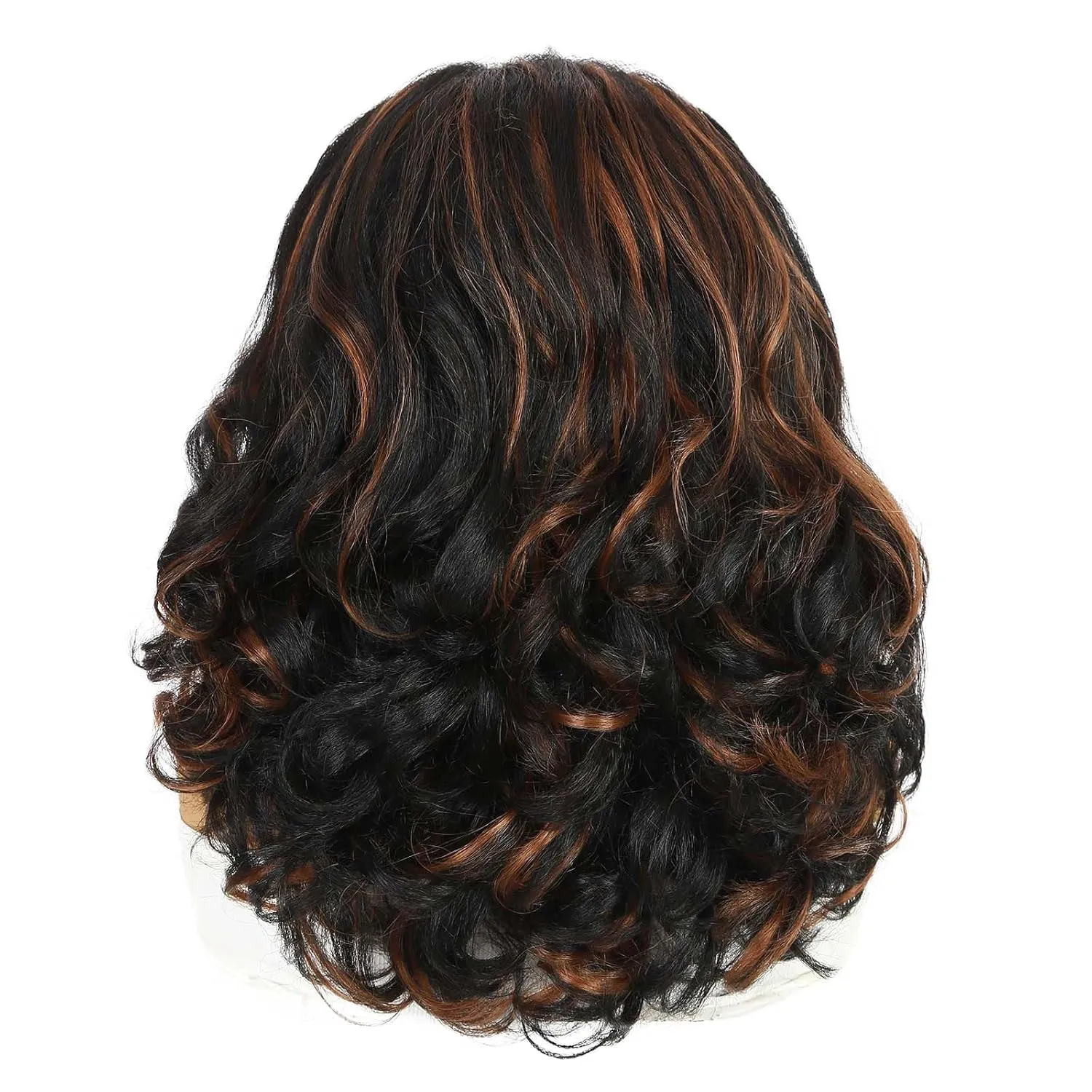 Quantum Love Yaki Curly Headband Wigs for Black Women Kinky Straight Mix Brown Headband Curly Ends Synthetic Wear and Go Glueless half Wig with Headbands Attached
