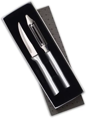 Rada Cutlery 2-Piece Pare & Peel Knife Gift Set, Silver Handles