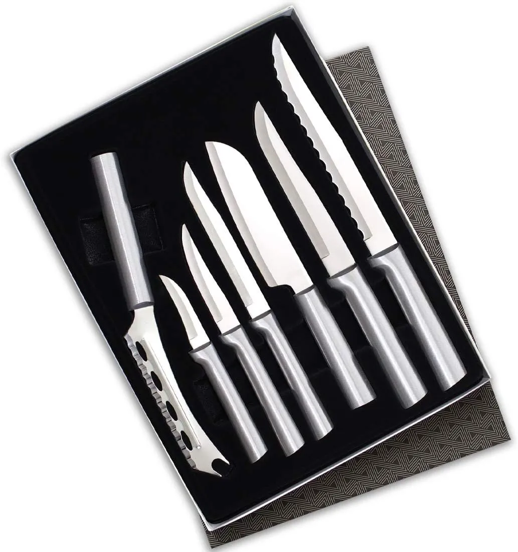 Rada Cutlery 7-Piece Starter Gift Part 2 Knife Set, Silver Handles