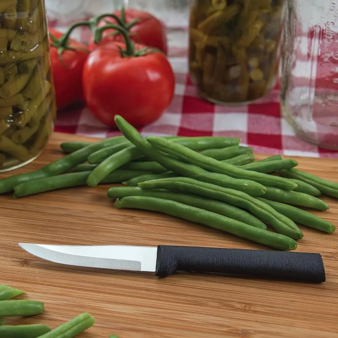 RADA Cutlery Heavy Duty Paring Knife, Black Handle, Pack of 2