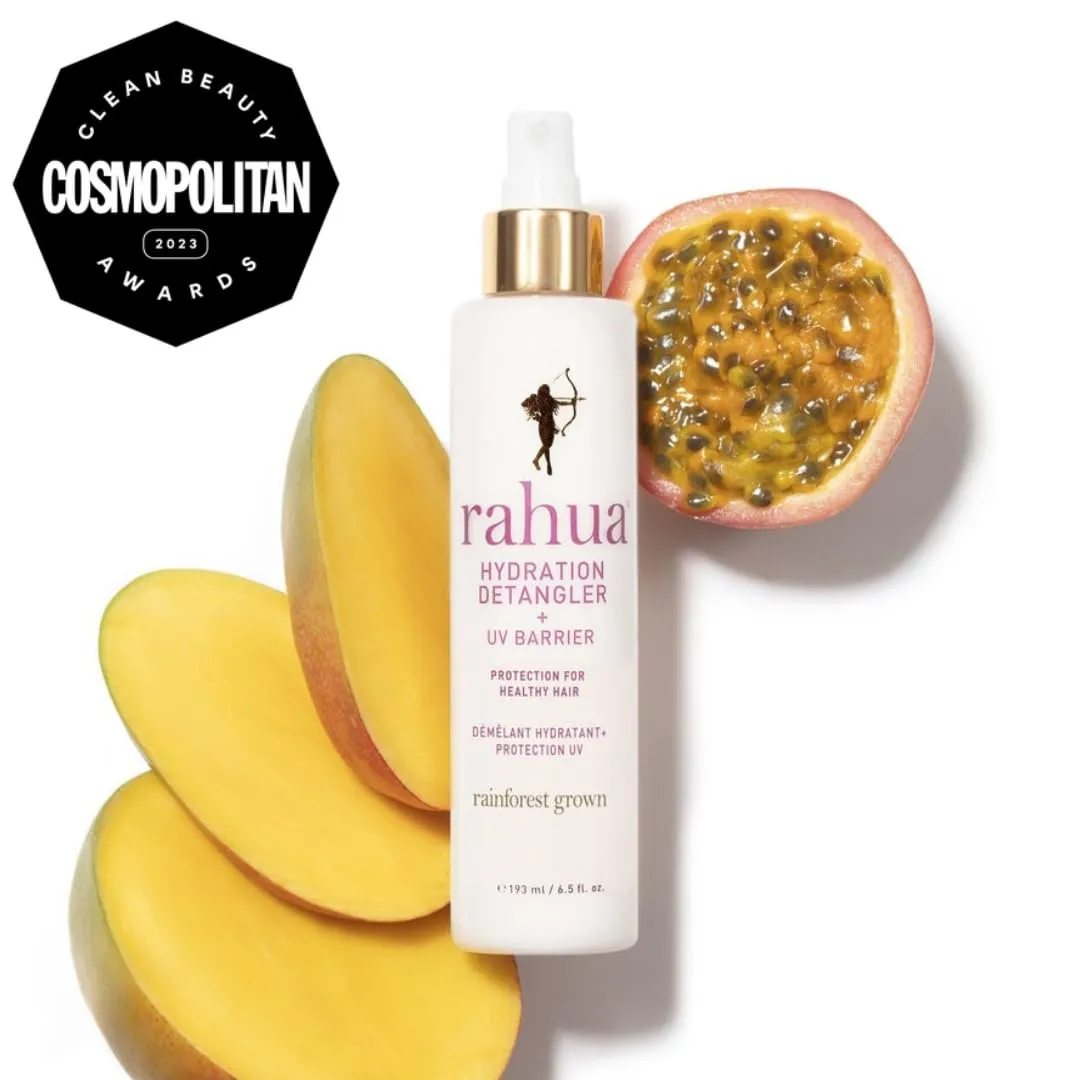 Rahua Hydration Detangler Spray   UV Barrier, 6.5 Fl Oz, Detangling Leave in Hair Care Softens Hair, Smooths Frizz, Supports Breakage & Damage, Conditioning for Brushable Shiny Hair, All Hair Types