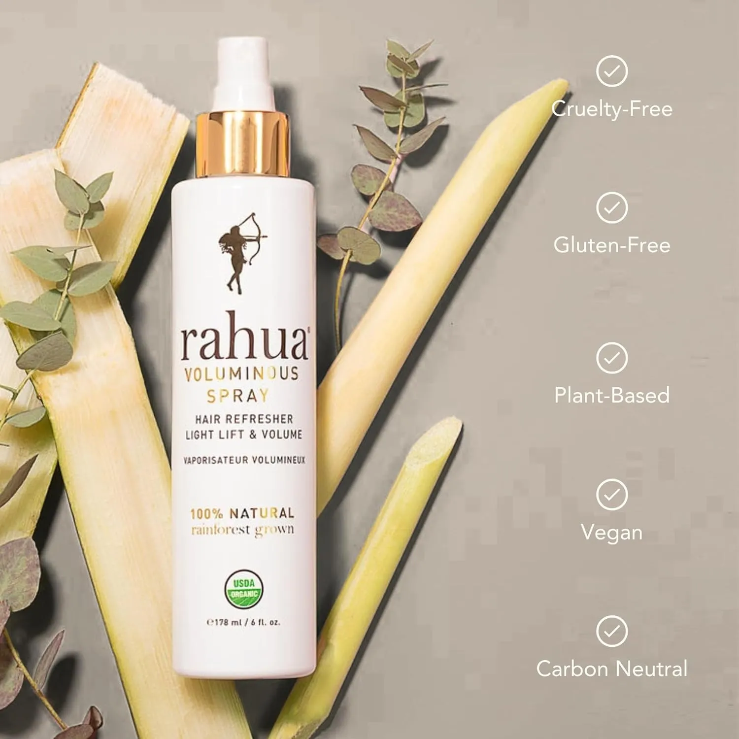 Rahua Voluminous Spray, 6 Fl Oz, Scalp & Hair Refresher, Light Lift & Volume Spray, Lavender Eucalyptus Aroma, 100% Natural Texture Spray with Nourishing Natural, Plant-Based Derived Ingredients