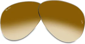 Ray-Ban Original AVIATOR LARGE METAL RB3025 Replacement Lenses   BUNDLE with Designer iWear Care Kit