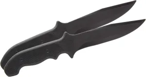 Realistic Rubber Training Knives (2 Pack) - 11.5 inches long Realistic Size and Weight, Flexible but Firm For Weapons Sparring and Demonstrations