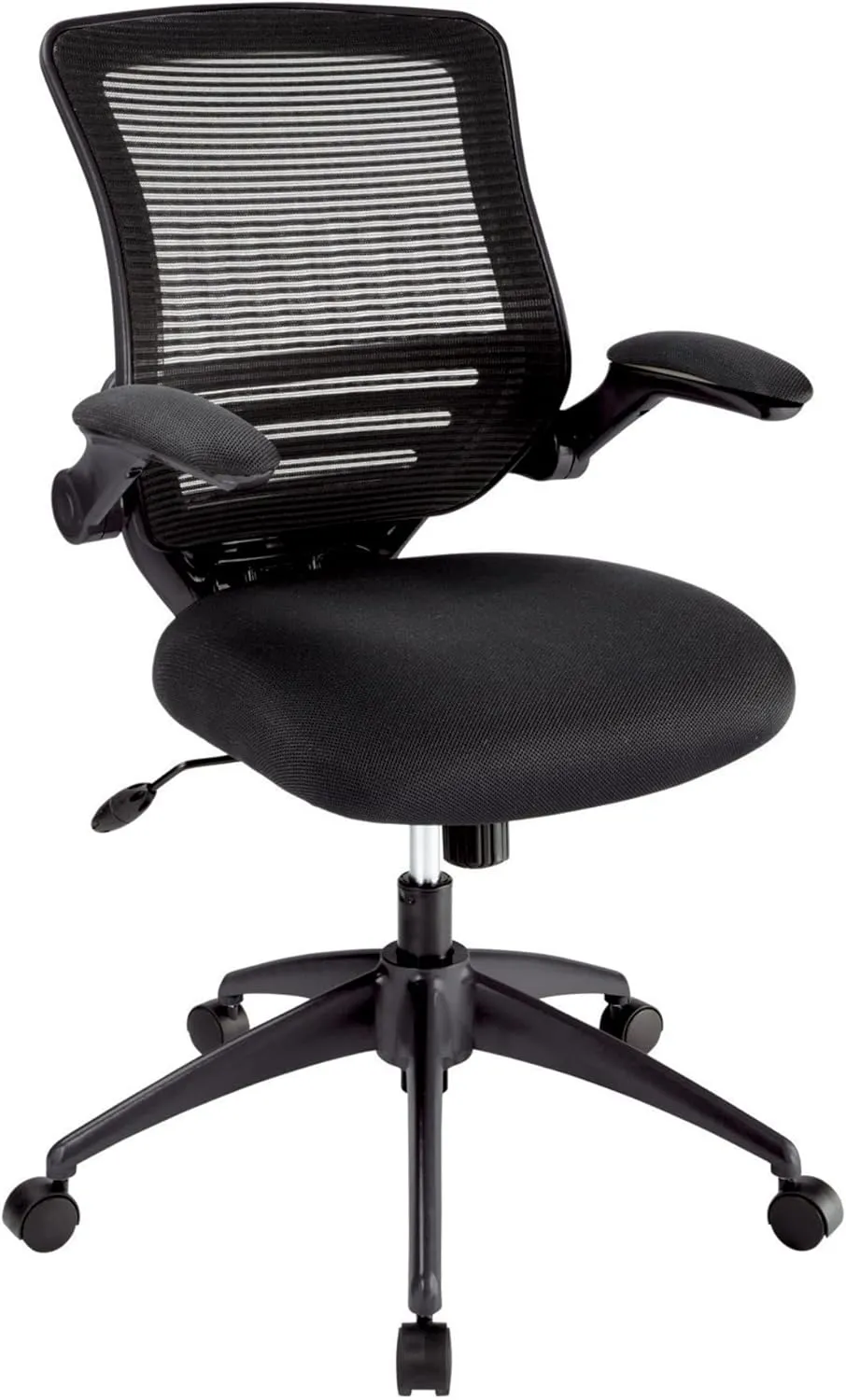 Realspace® Calusa Mesh Mid-Back Chair, Black