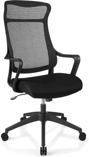 Realspace® Lenzer Mesh High-Back Task Office Chair, Black, BIFMA Compliant
