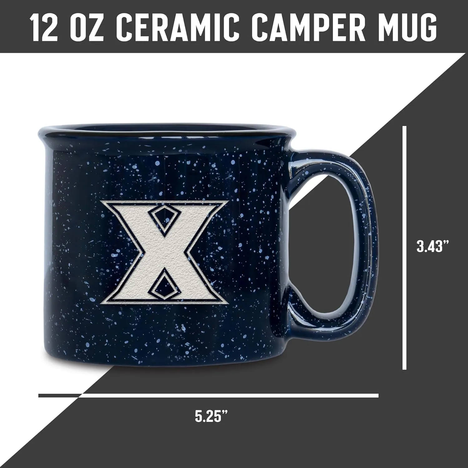 Rico Industries NCAA unisex-adult NCAA Speckle 15oz Laser Engraved Campfire Hot/Cold Mug