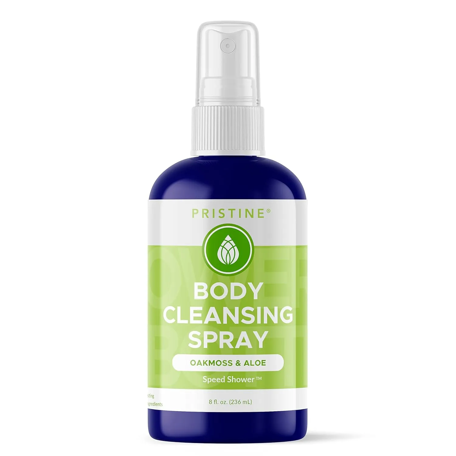 Rinse Free Waterless Body Cleansing Spray: Rinse Free Wash and Body Spray for Women and Men - a More Natural, Portable Shower and Wipes Alternative - Oakmoss & Aloe
