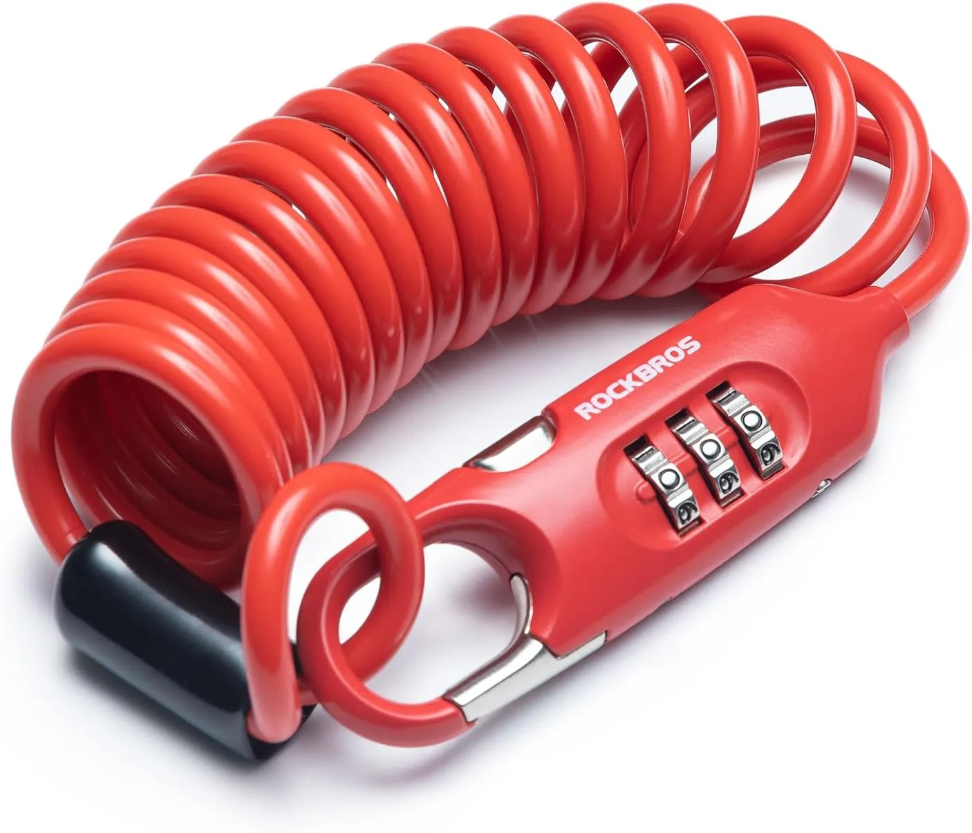 ROCKBROS 6FT Long Bike Lock Cable Combination Motorcycle Helmet Lock, Portable, Anti-Theft, for Scooter/Bicycle/Ebike