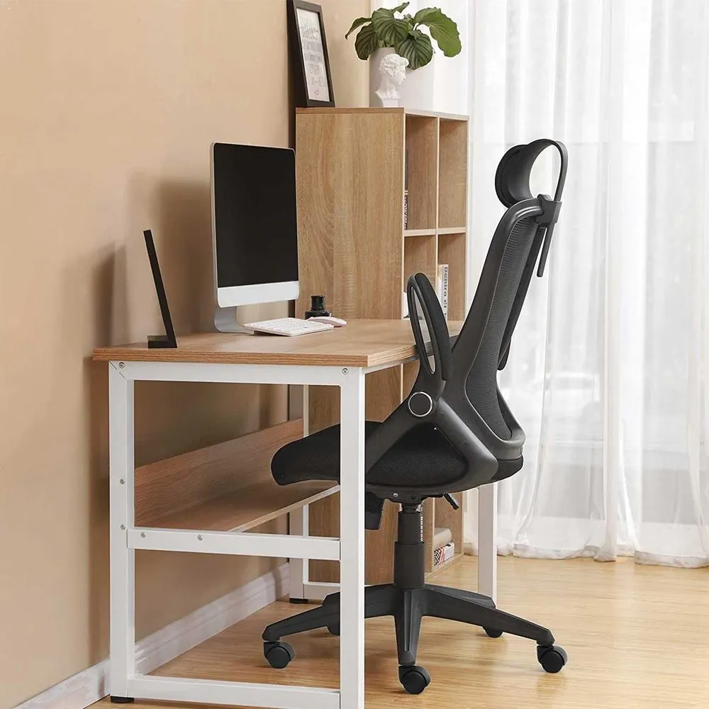 Rootz Ergonomic Desk Chair - Swivel Chair - Office Chair With Back Support - Comfortable Desk Seating - Task Chair - Black