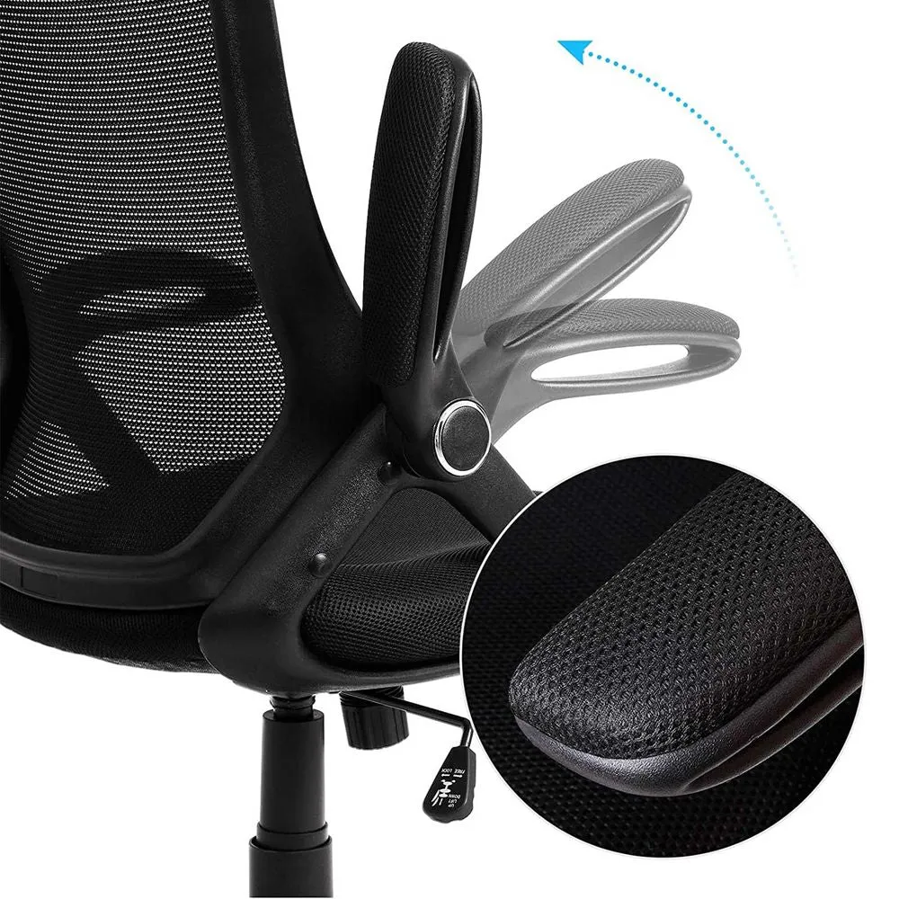 Rootz Ergonomic Desk Chair - Swivel Chair - Office Chair With Back Support - Comfortable Desk Seating - Task Chair - Black