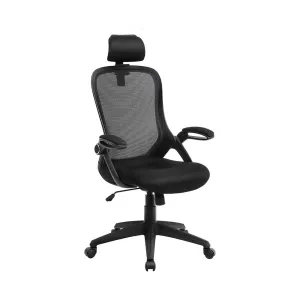 Rootz Ergonomic Desk Chair - Swivel Chair - Office Chair With Back Support - Comfortable Desk Seating - Task Chair - Black