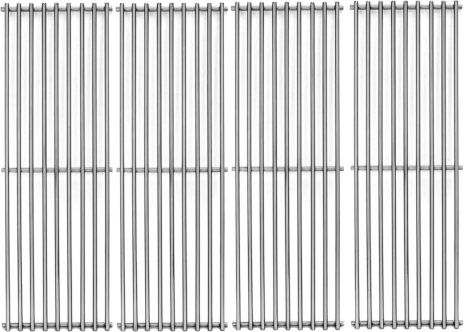 S6505A (4-Pack) 19 3/4" Stainless Steel Cooking Grid Grates Replacement for Chargriller 2121, 2123, 2222, 2828, 3001, 3030, 3725, 4000, 5050, 5252 Set of 4