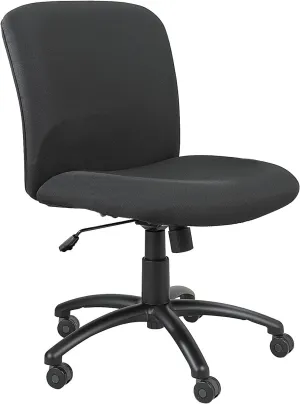 Safco Uber Office Chair, Heavy Duty Stool, 500 lbs Capacity, Ergonomic Mesh Back, 360 Swivel Seat, 5-Star Base, Big and Tall, Black