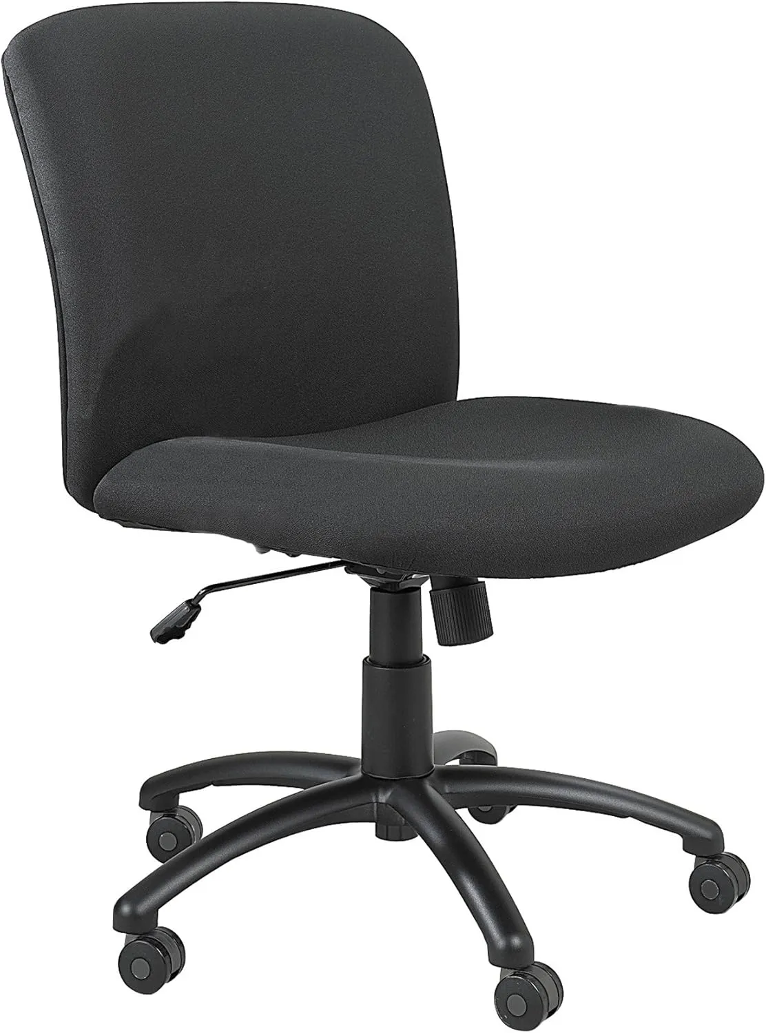 Safco Uber Office Chair, Heavy Duty Stool, 500 lbs Capacity, Ergonomic Mesh Back, 360 Swivel Seat, 5-Star Base, Big and Tall, Black