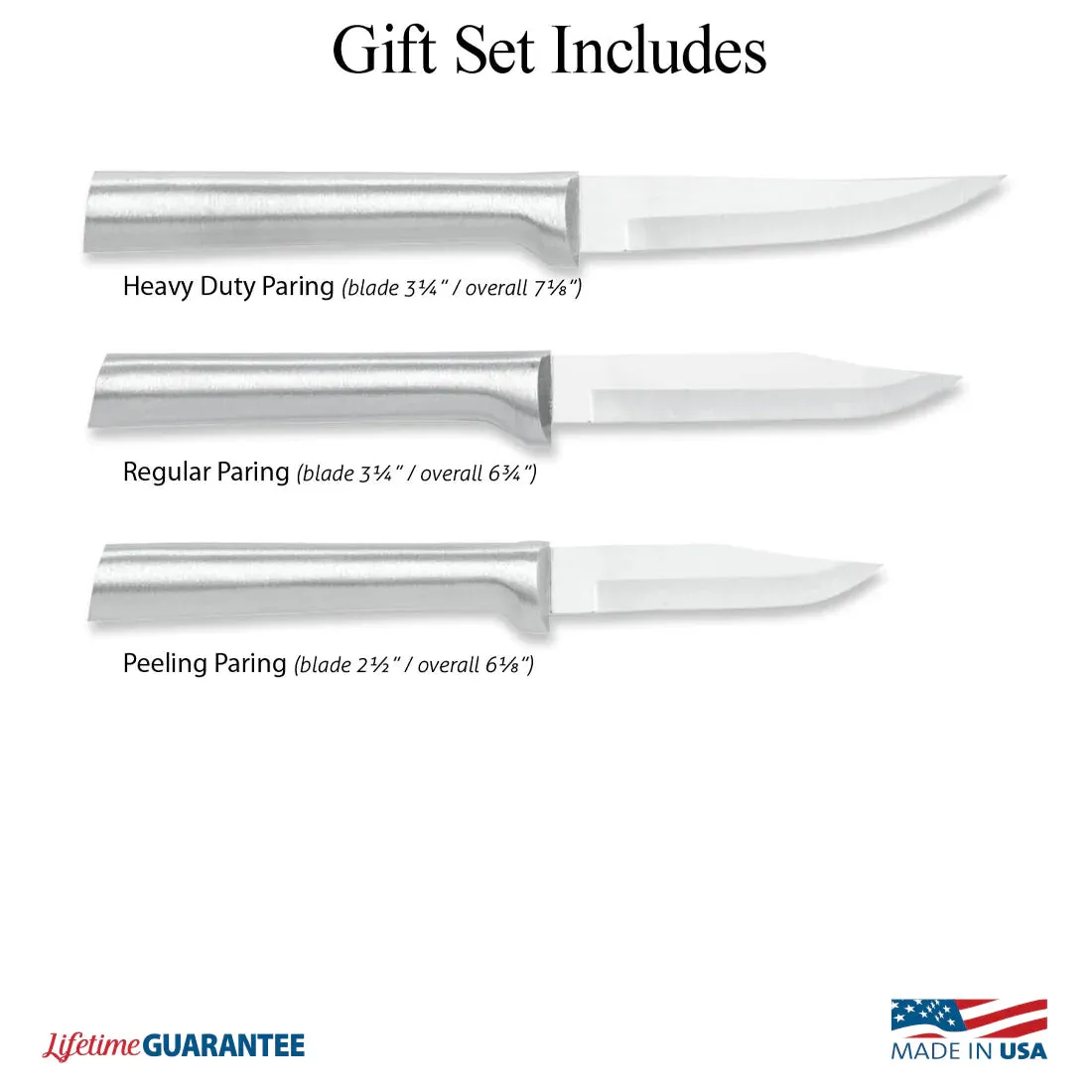 Sale: Paring Knives Galore Gift Box Set by Rada Cutlery Made in USA S01