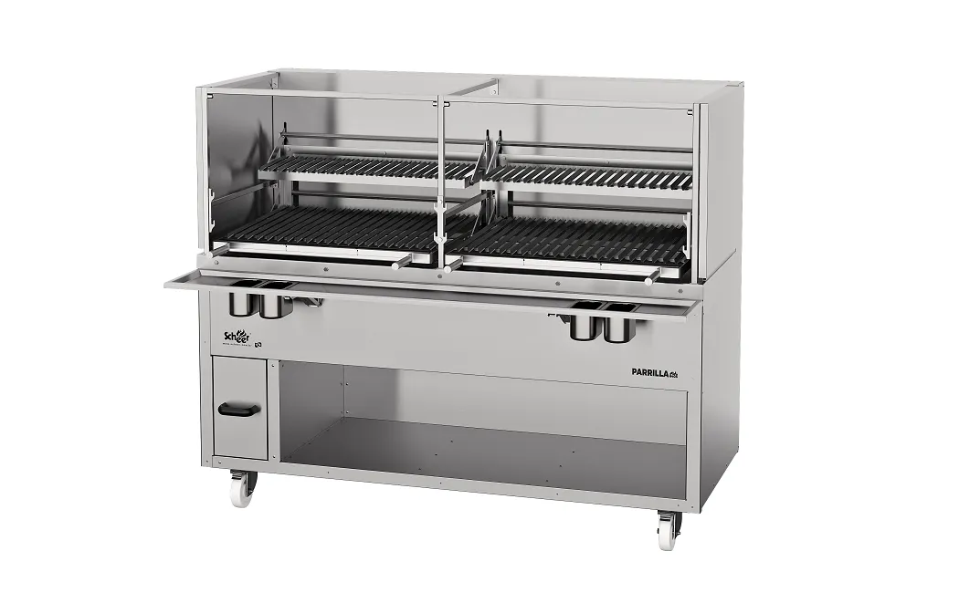 Scheer Proline Parrilla 640 - 1800mm Charcoal/Wood Double Lifter Grill