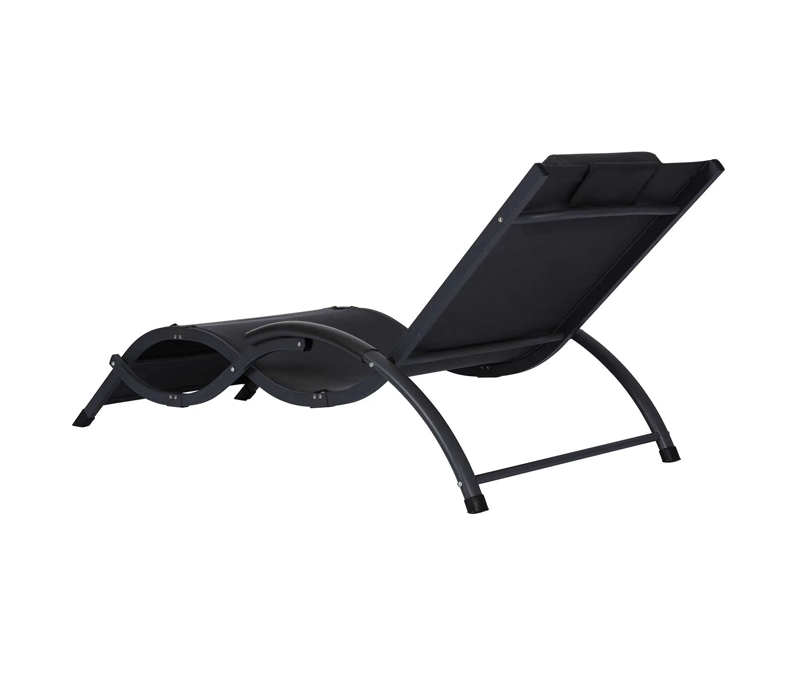 Sea Breeze Ultra Comfortable Foldaway Cool Mesh Lounger - Black