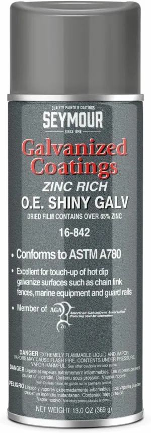 Seymour 16-842 Galvanized Coatings Spray Paint, OE Shiny, 13 Ounce (Pack of 1)