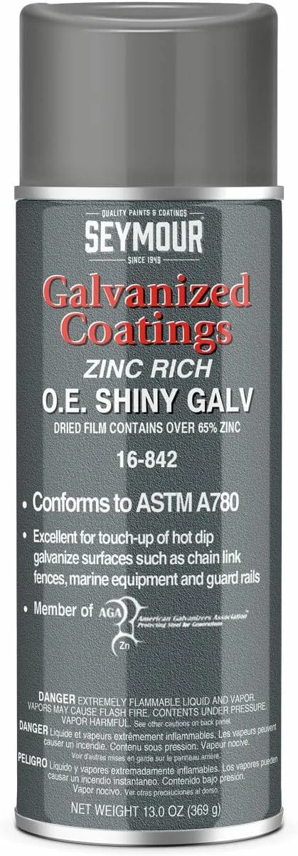 Seymour 16-842 Galvanized Coatings Spray Paint, OE Shiny, 13 Ounce (Pack of 1)