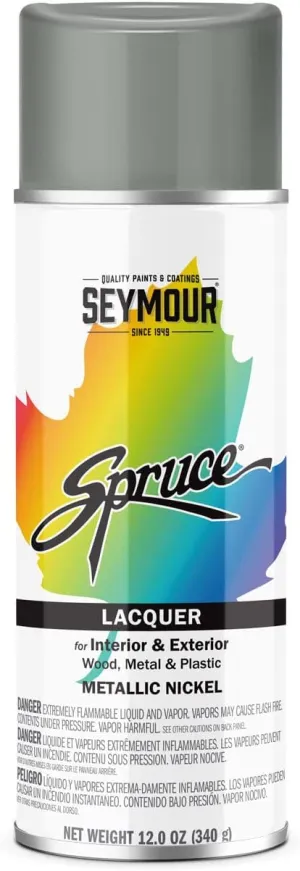 Seymour 98-17 Spruce Metallic Enamel Spray Paint, Nickel