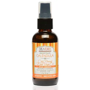 Shea Terra Egyptian Calendula Cold-Pressed Extra Virgin Oil | All Natural & Organic Oil Packed with Skin-Calming and Purifying Properties to Soothe Irritated, Weathered & Sun-Burned Skin – 2 oz