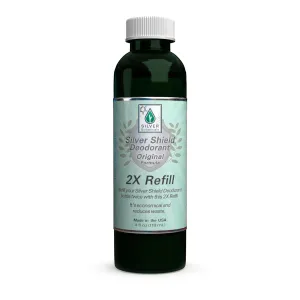 Silver Shield Deodorant 2X Refill - Original Formula | All Natural Colloidal Silver Deodorant | 4 oz. Refill
