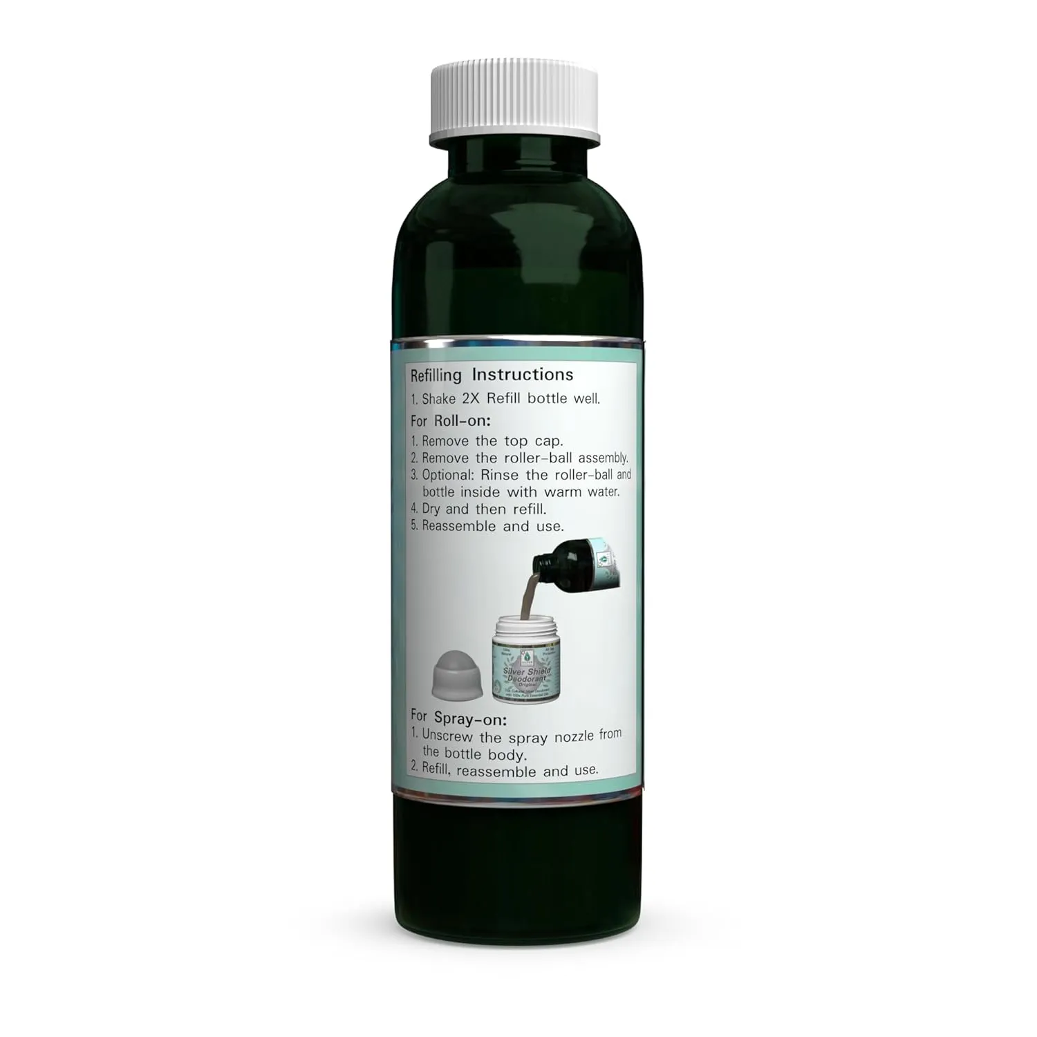 Silver Shield Deodorant 2X Refill - Original Formula | All Natural Colloidal Silver Deodorant | 4 oz. Refill