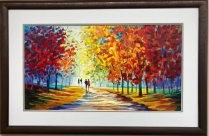 Slava Ilyayev Late Autumn Stroll Hand Signed Limited Edition Serigraph ART