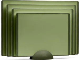 SMIRLY Plastic Cutting Board Set With Holder, Dishwasher Safe Plastic Cutting Boards Set for Kitchen, Cutting Boards for Kitchen - Plastic Chopping Board Set