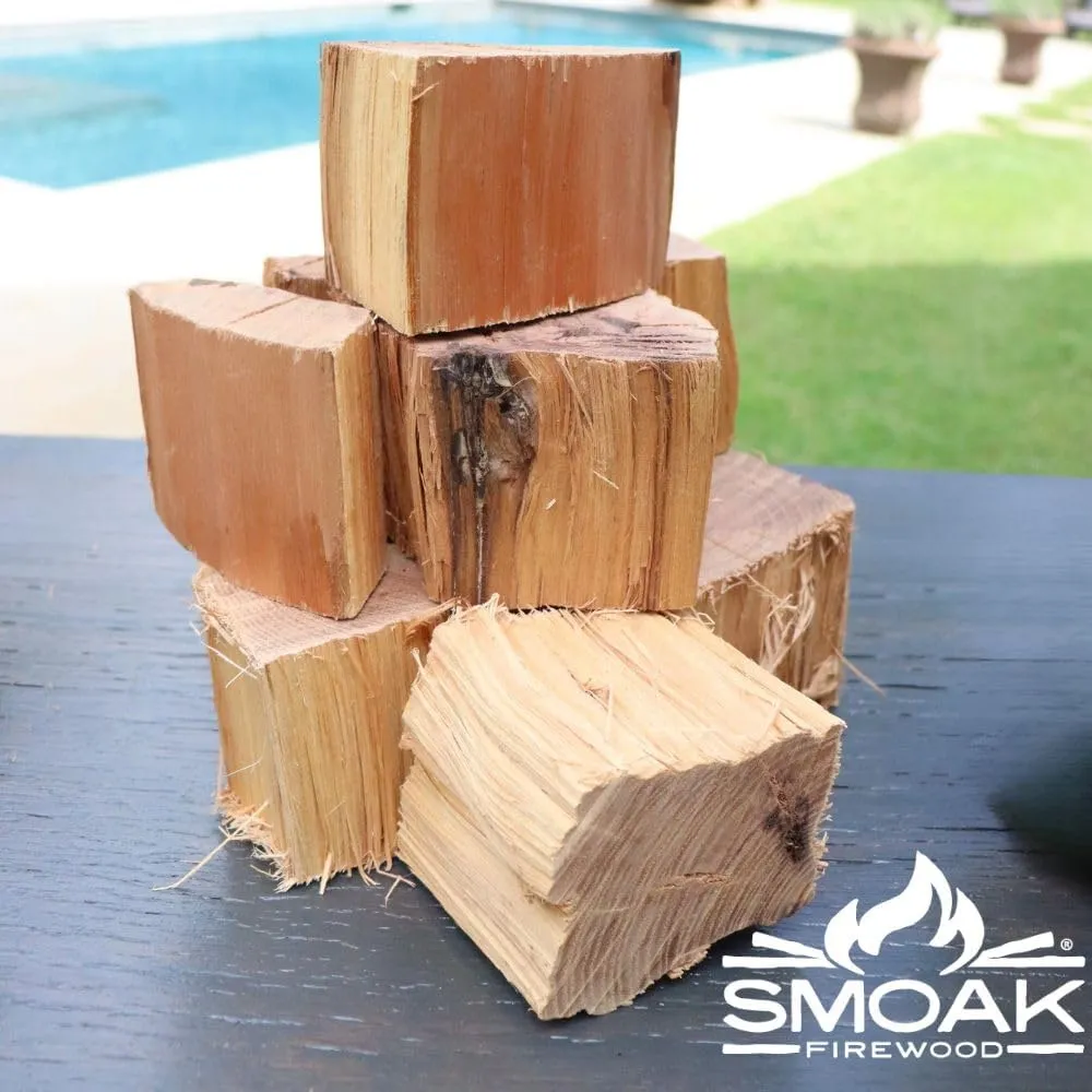 Smoak Firewood’s Cooking Wood Chunks (Competition Grade) USDA Certified for Smoking, Grilling or Barbequing (White Oak 8-10lbs 729 Cubic in.)