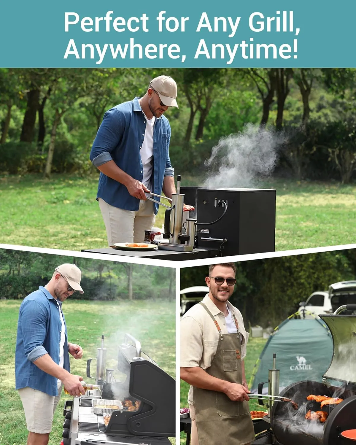 Smoke Generator For Cheese, Smoke Tube For Pellet Smoker,Outdoor Hot or Cold Smok er with Air Pump,Griddle Accessories for Camping, Cold Smoker Attachment, Smoke Box for Any Grill