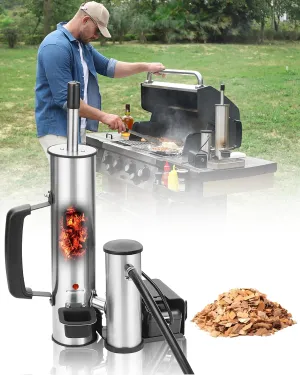 Smoke Generator For Cheese, Smoke Tube For Pellet Smoker,Outdoor Hot or Cold Smok er with Air Pump,Griddle Accessories for Camping, Cold Smoker Attachment, Smoke Box for Any Grill