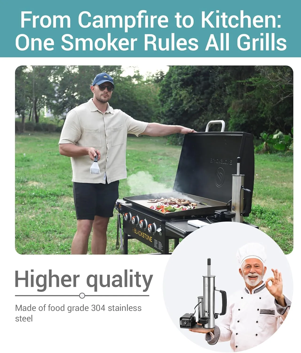 Smoke Generator For Cheese, Smoke Tube For Pellet Smoker,Outdoor Hot or Cold Smok er with Air Pump,Griddle Accessories for Camping, Cold Smoker Attachment, Smoke Box for Any Grill