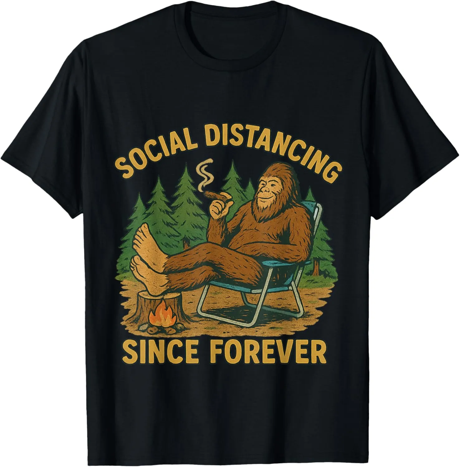 Social Distancing Since Forever – Bigfoot Chill Tee T-Shirt