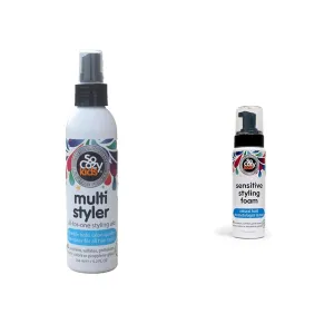 SoCozy Multi Styler for Kids - Synthetic Colors or Dyes, 5.2 Fl Oz, Sensitive Styling Foam for Straight or Curly Hair, Gentle Natural Hold